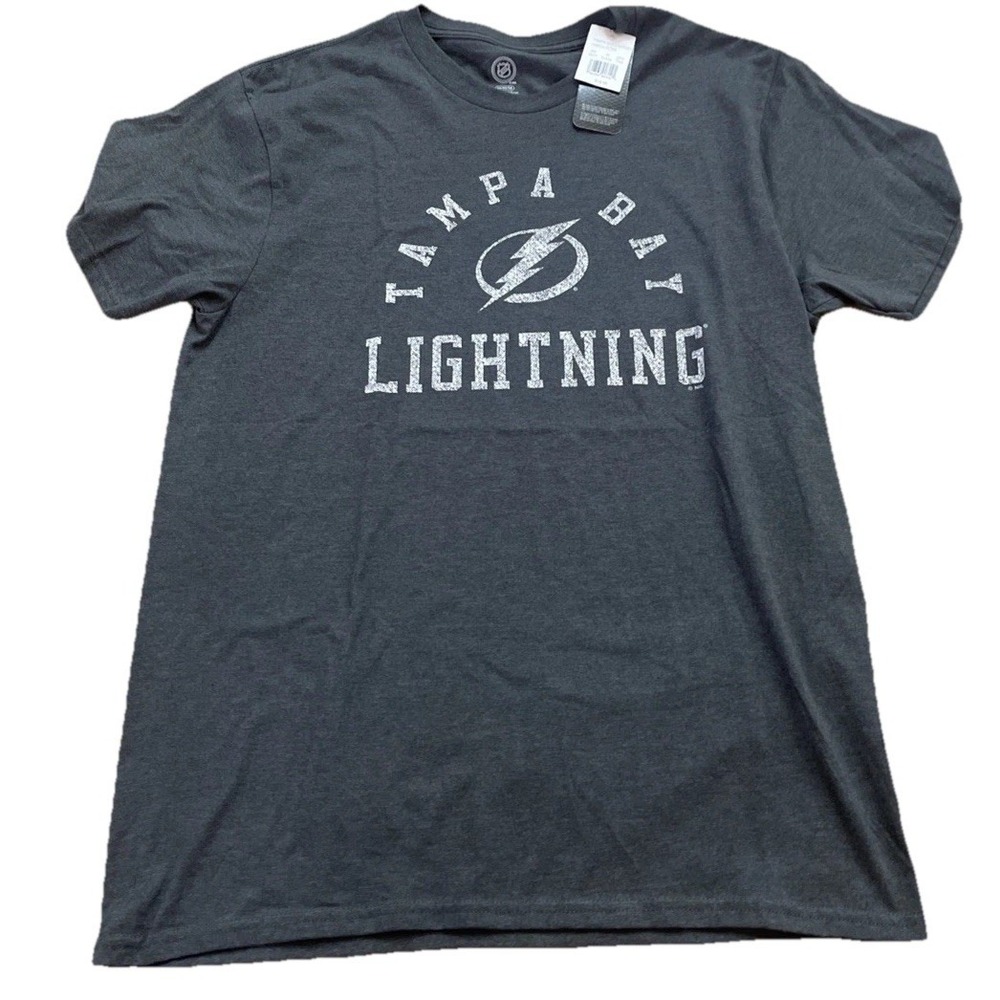 NHL Men's Gray Tampa Bay Lightning T-Shirt Size Medium NWT